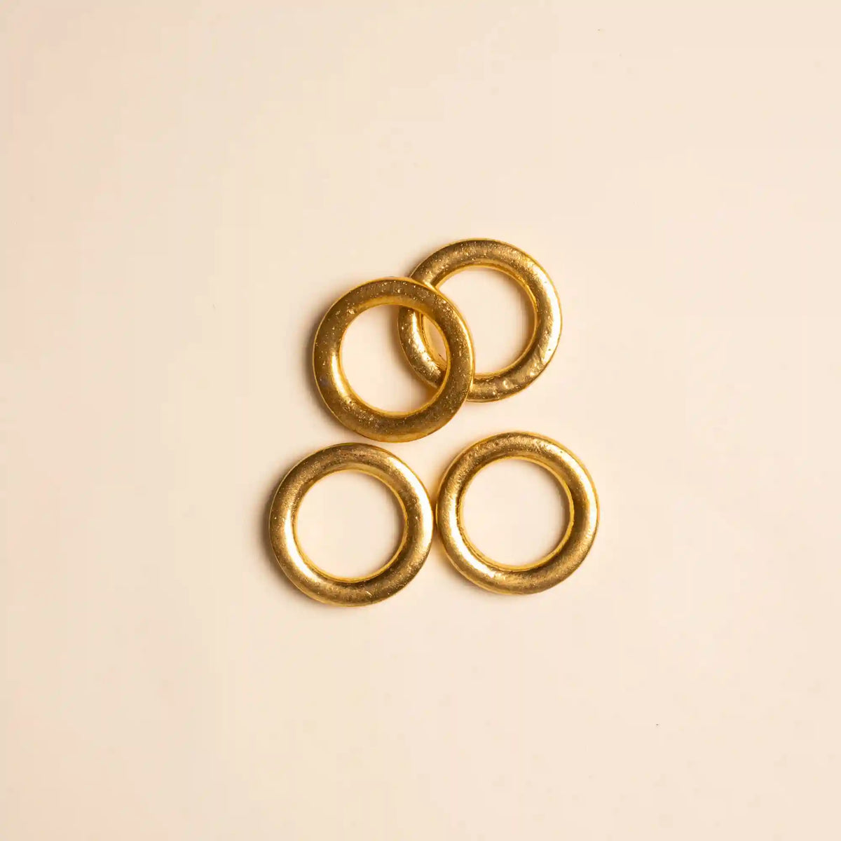 Brass Circlet Napkin Rings, Set of 4